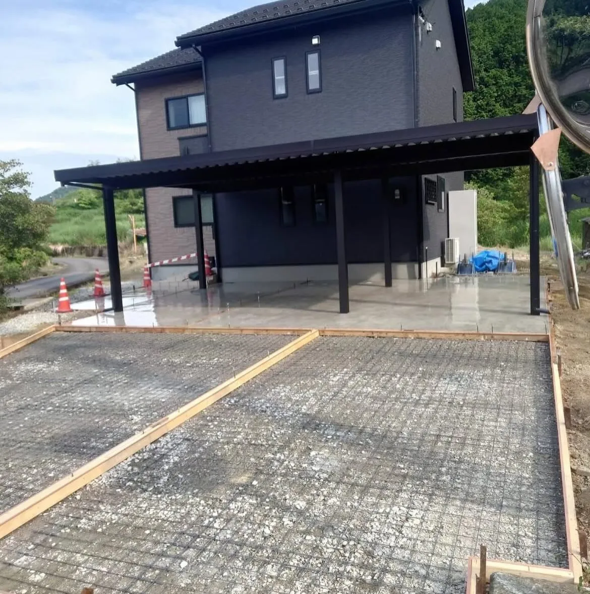 【養父市|カーポート・土間コンクリート工事】