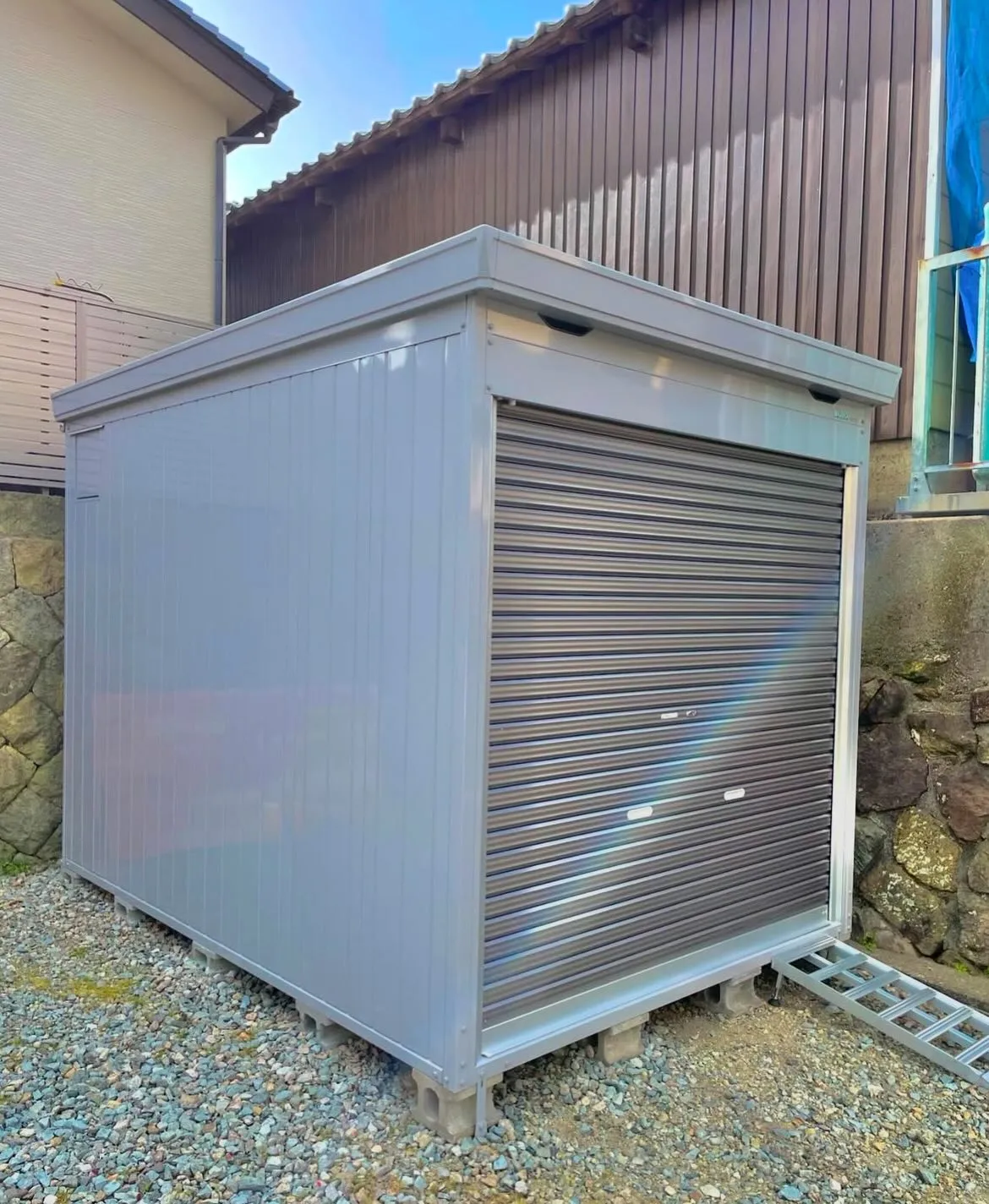 【香美町｜バイク保管庫設置工事】