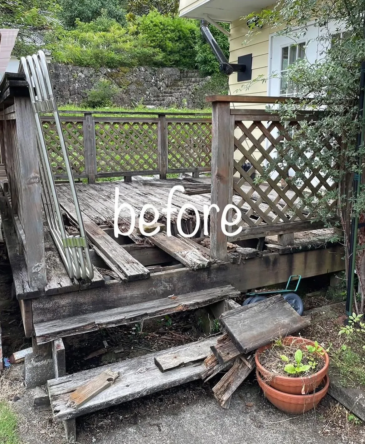 【豊岡市日高町 ウッドデッキ工事】